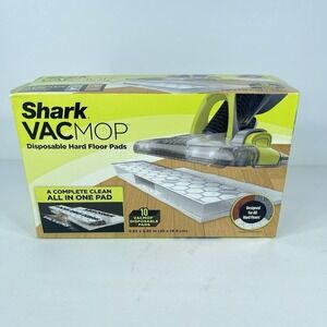 Shark Disposable Hard Floor VacMop Vacuum Mop Pad Refills 10 Count VMP10 Sealed